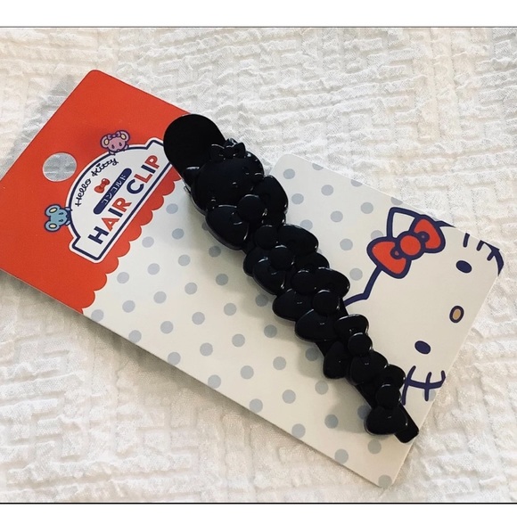 Sanrio Hello Kitty black bows hair clip - Picture 2 of 3